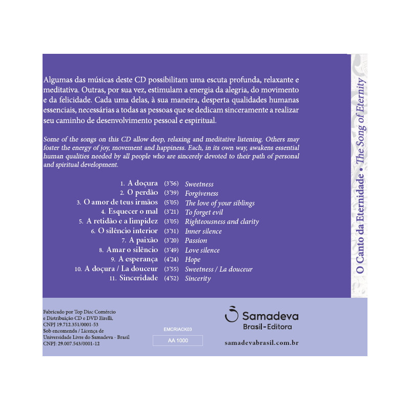 MP3 "O Canto Da Eternidade" Le chant de l'Eternité # img_psid: 7842
