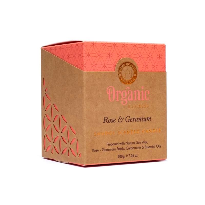 Bougie parfumée bio rose & géranium, Goodness # img_psid: 10745